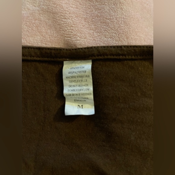 brown tie up open front crop top - Picture 3 of 3